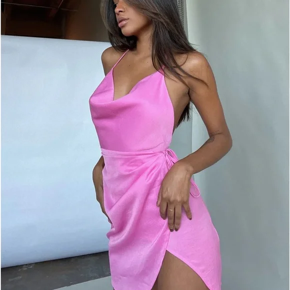 strapless open back dress Amiya Maxi Dress Pink main image 0